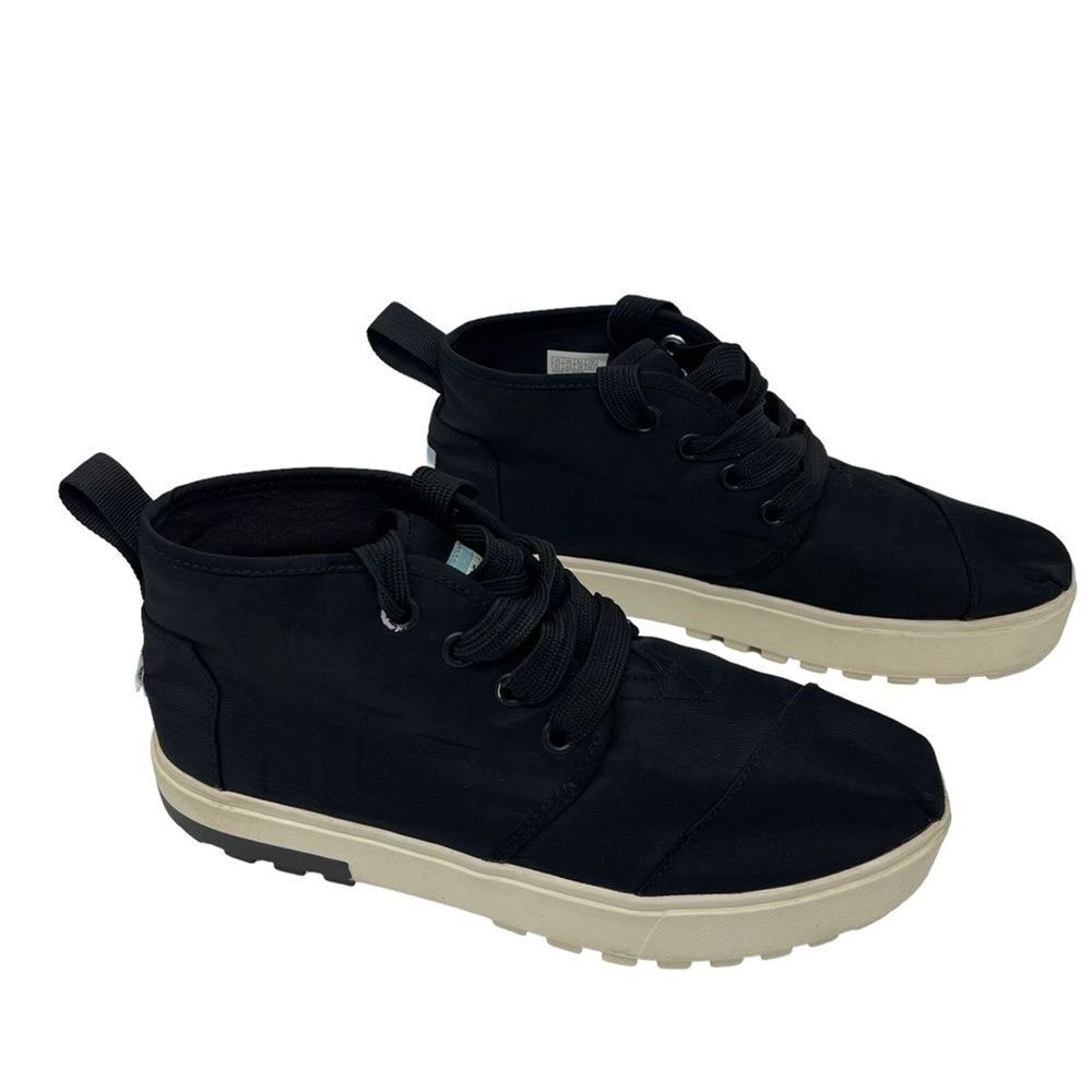 Toms Black Utility Twill Women's‎ Botas Lug Sneakers Size 8.5